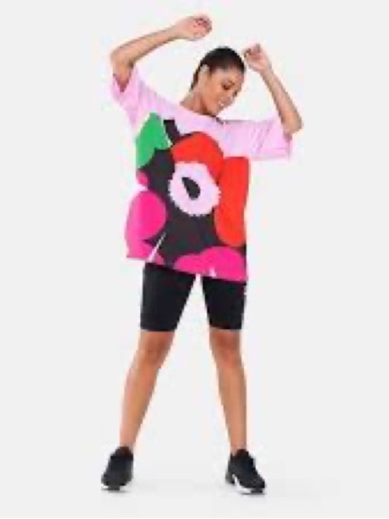adidas Tops - NWT adidas Marimekko GFX Pink Floral Graphic Tee